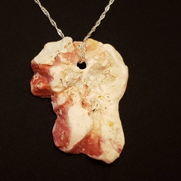 Ocean Treasures Collection artisan shell necklace w/20" 925plated Sterling chain - Picture 1 of 5